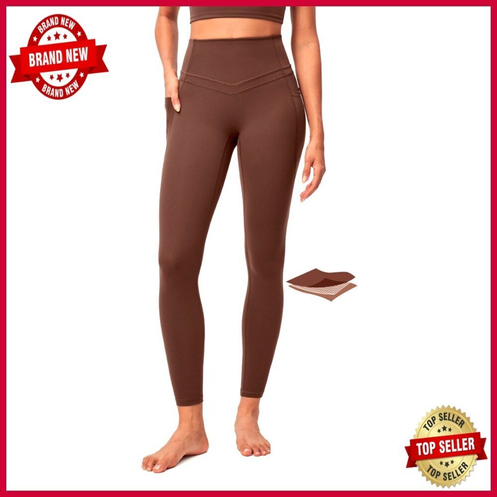 High Waist Compression Leggings with Pockets Tummy Control Workout Yoga Pants